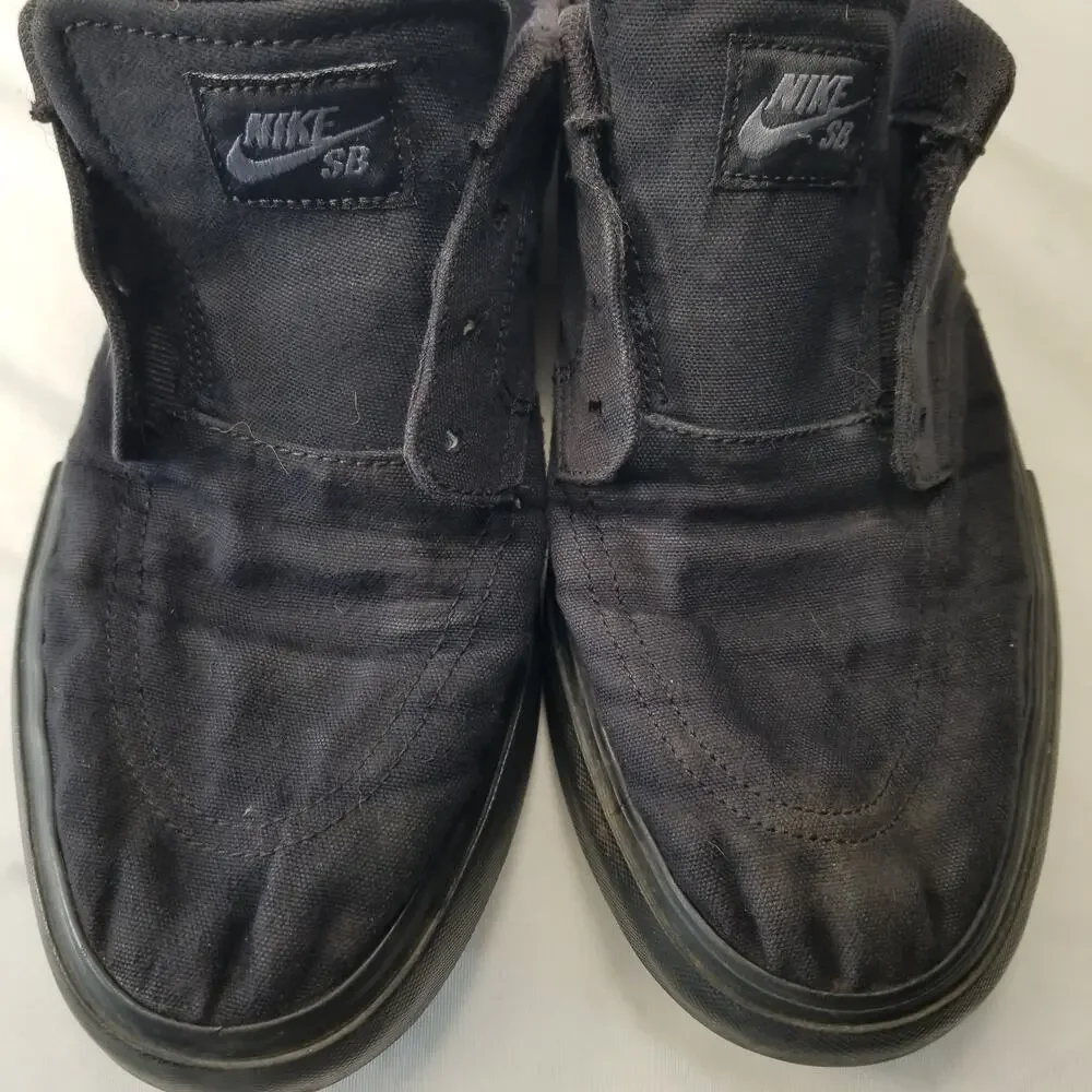 Nike SB Janoski Canvas Black Skate Shoes Men's Size 10.5 729825-005 w/laces